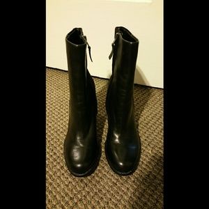 Sam Edelman Leather Black Boots Size 8